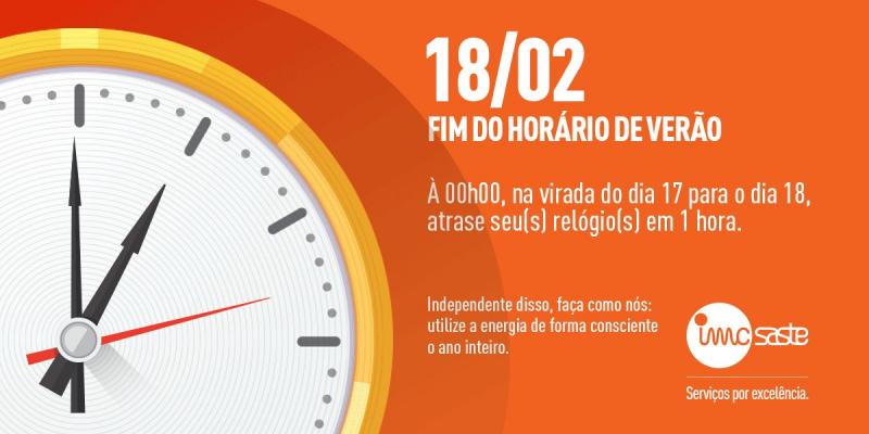 Lembrete de Fim do Horário de Verão